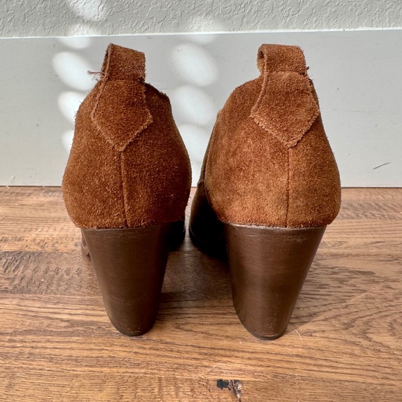 Frye Ilana Shootie Wood Oiled Suede Booties Women's Size 9.5 - Picture 5 of 8